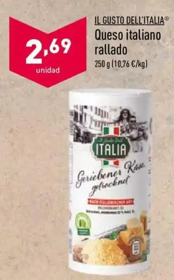 ALDI IL Gusto Dell'Italia Queso italiano rallado 250g oferta