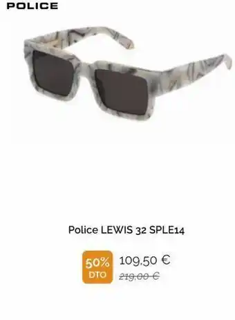 General Óptica Police police lewis 32 sple14 50% 109.50 € dto 219,00 € oferta