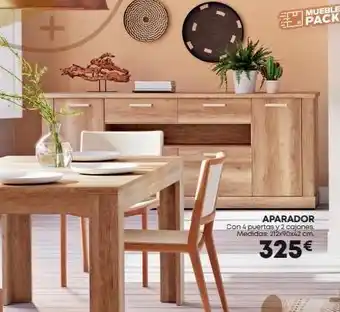 Tifón Hipermueble + mueble pack aparador con 4 puertas y 2 cajones. medidas: 212x90x42 cm. 325€ oferta