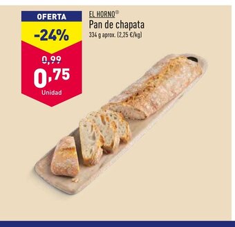 ALDI El Horno Pan de Chapata oferta