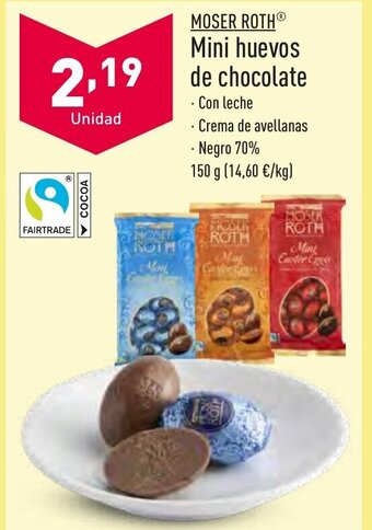 ALDI Moser Roth Mini Huevos de Chocolate oferta