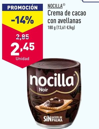 ALDI Nocilla Crema de Cacao Con Avellanas oferta