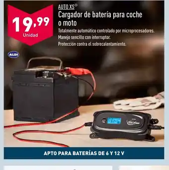 ALDI Auto XS Cargador de Batería Para Coche p Moto oferta