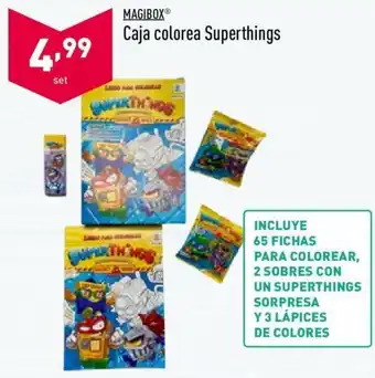 ALDI Magibox Caja colorea Superthings oferta