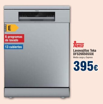 FROIZ Lavavajillas Teka DFS26650SSIX oferta