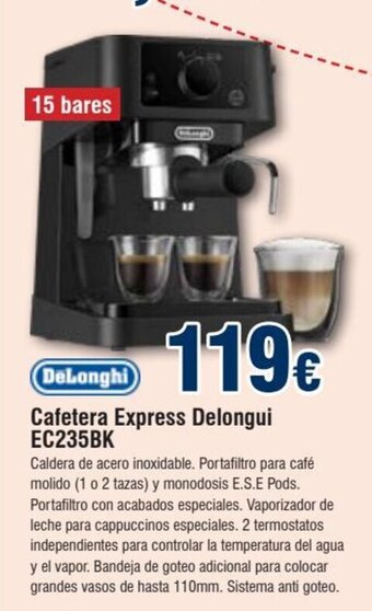 FROIZ Cafetera Express Delongui EC235BK oferta