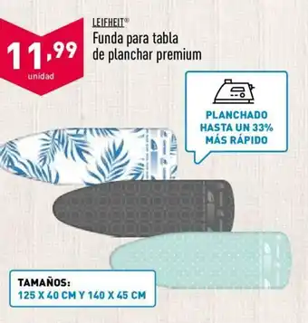ALDI Leifheit Funda para tabla de planchar premium 125 x 40 cm y 140 x 45 cm oferta