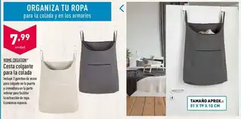 ALDI Home Creation Cesta colgante para la colada 51 x 79 x 10 cm oferta