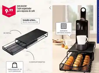 ALDI Home Creation Cajón organizador para cápsulas de café 35,5 x 16,5 x 6,2 cm oferta