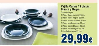 FROIZ Vajilla Carine 19 Piezas Blanca Y Negra oferta