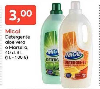 Suma Supermercados Mical detergente aloe vera o marsella oferta