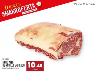 Makro Lomo alto de novillo enfriado oferta