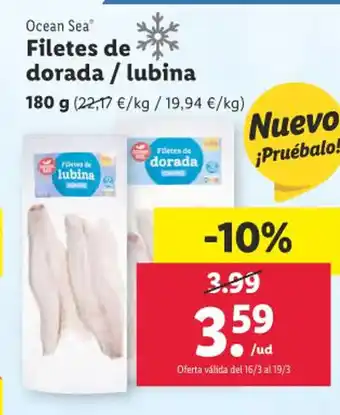 Lidl Filetes de Dorada/ Lubina oferta