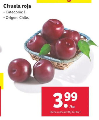 Lidl Ciruela Roja oferta