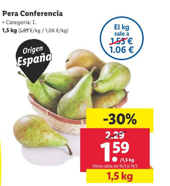 Lidl Pera Conferencia oferta