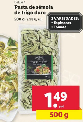 Lidl Pasta de Sémola de Trigo Duro oferta