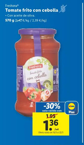 Lidl Tomate Frito Con Cebolla oferta