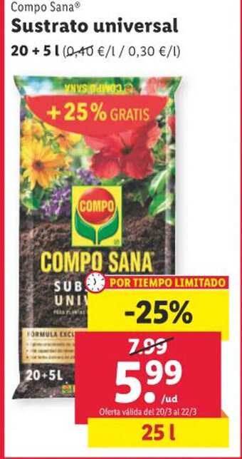 Lidl Sustrato Universal oferta