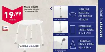 ALDI Asiento de ducha 130kg 45 x 40,5 cm oferta