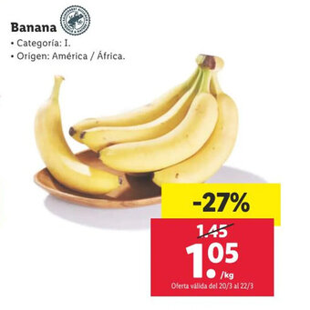 Lidl Banana oferta