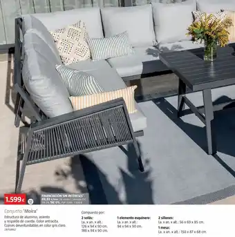 Bauhaus Conjunto moira alu 6 piezas oferta