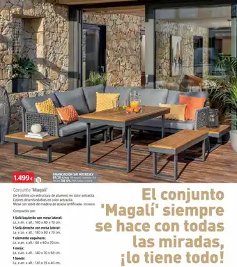 Bauhaus Conjunto magali alu 5 piezas oferta
