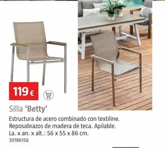 Bauhaus Silla betty ac./textiline blanco oferta