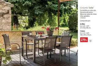 Bauhaus Set leila alu/textiline 7 pzas oferta