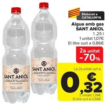 Carrefour Aigua amb gas sant aniol oferta