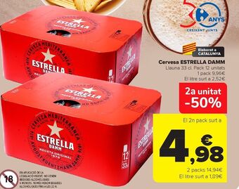Carrefour Cervesa estrella damm oferta