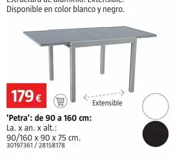 Bauhaus Mesa petra ext. alu bl.90/160x90x75 sunfun oferta