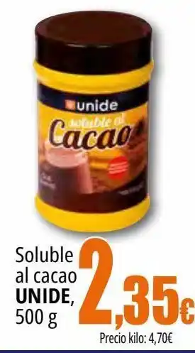 Unide Market Soluble al cacao unide oferta