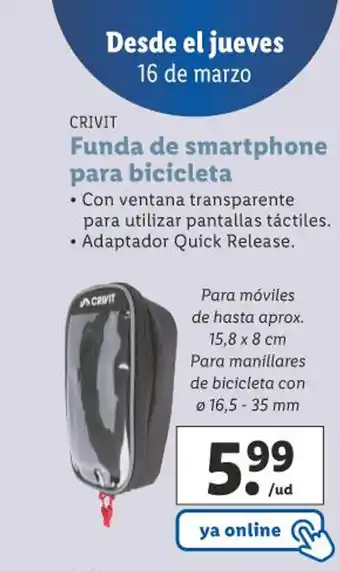 Lidl Funda De Smartphone Para Bicicleta oferta