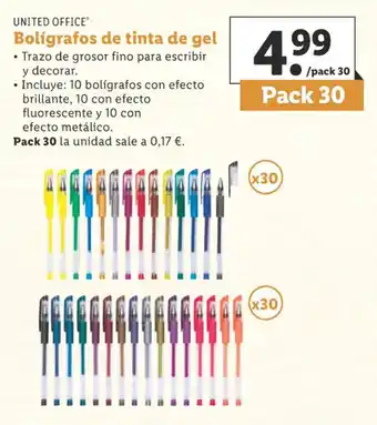 Lidl Bolígrafos De Tinta De Gel oferta