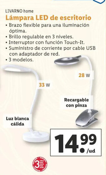 Lidl Lámpara LED De Escritorio oferta