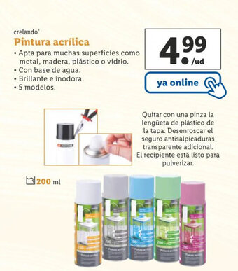 Lidl Pintura Acrílica oferta