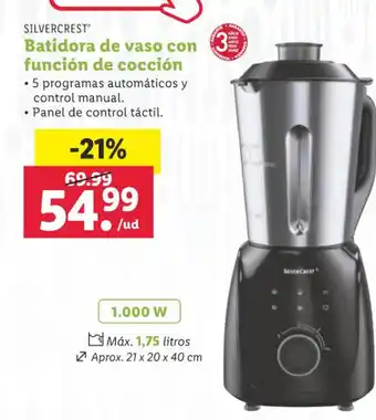 Lidl Batidora De Vaso Con Función De Cocción oferta