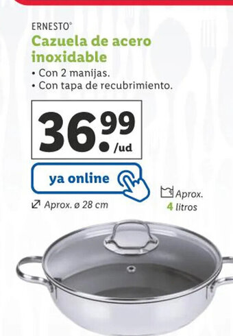 Lidl Cazuela De Acero Inoxidable oferta