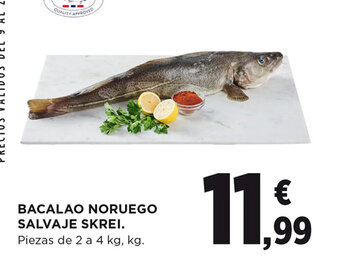 Hipercor Bacalao Noruego Salvaje Skrei oferta