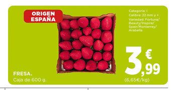 Hipercor Fresa oferta