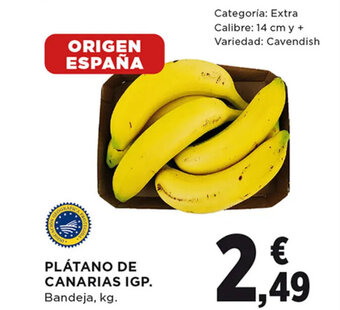 Hipercor Plátano de Canarias IGP oferta