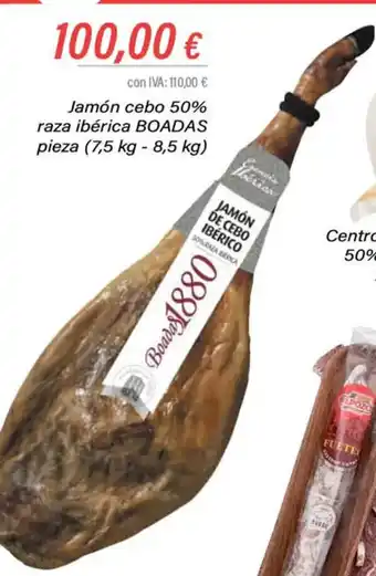 Cash Ifa Jamón Cebo 50% Raza Ibérica Boadas Pieza oferta