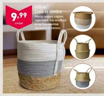 ALDI Living Art Cesta de mimbre oferta