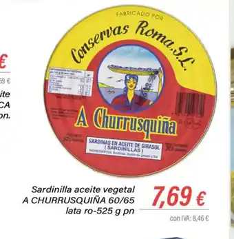Cash Ifa Sardinilla Aceite Vegetal A Churrusquiña 60/65 Lata Ro-525g pn oferta
