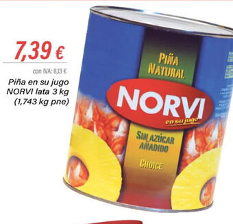 Cash Ifa Piña En Su Jugo Norvi Lata 3kg oferta