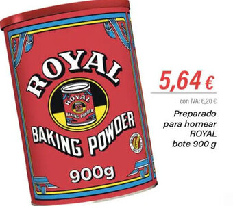 Cash Ifa Preparado Para Hornear Royal Bote 900g oferta