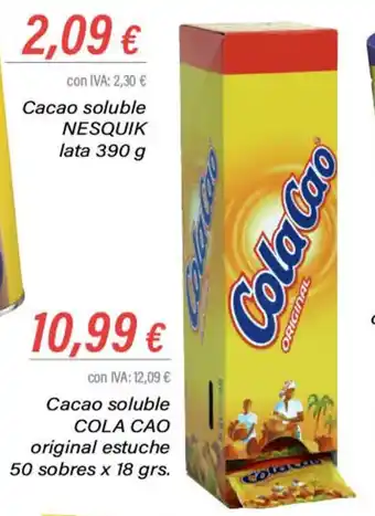 Cash Ifa Cacao Soluble Cola Cao Original Estuchew 50 Sobres x 18grs oferta