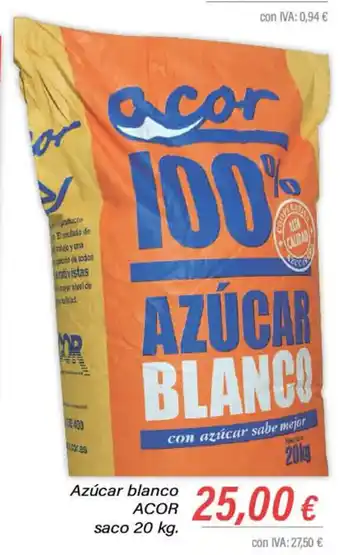 Cash Ifa Azúcar Blanco Acor Saco 20kg oferta