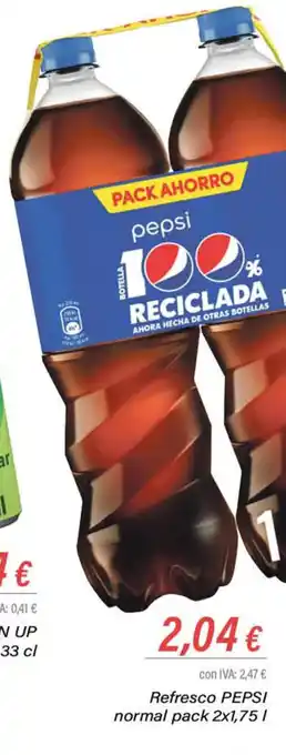 Cash Ifa HRefresco Pepsi Normal Pack 2 x 1.75L oferta