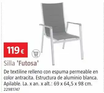 Bauhaus Silla futosa alu/textiline oferta